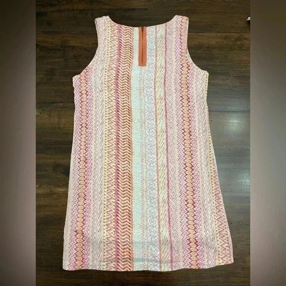 2/$12 Charming Charlie’s Sun Dress Size Large Pink Orange Mini Summer Beach - Picture 7 of 10
